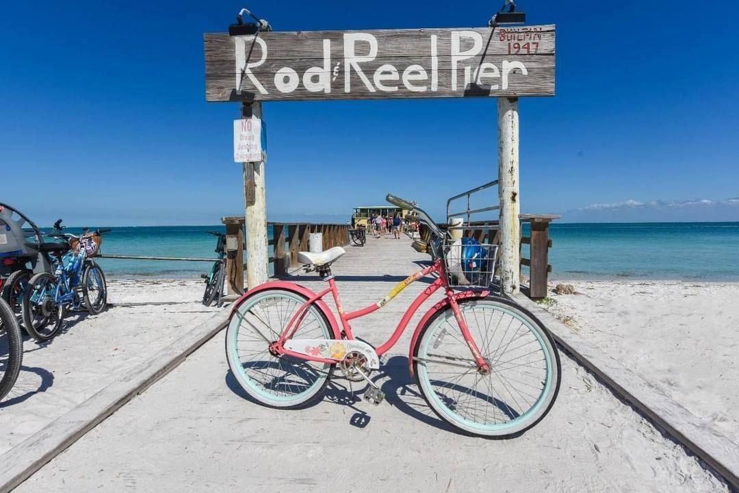 Bicycle on Rod Reel Pier on Anna Maria Island 